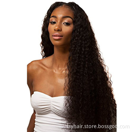 Lsy Best Factory Wholesale Peruvian 100% Human Hair Extensions, Kinky Curly Virgin Hair Weave Double Drawn Curly Hair Weaves